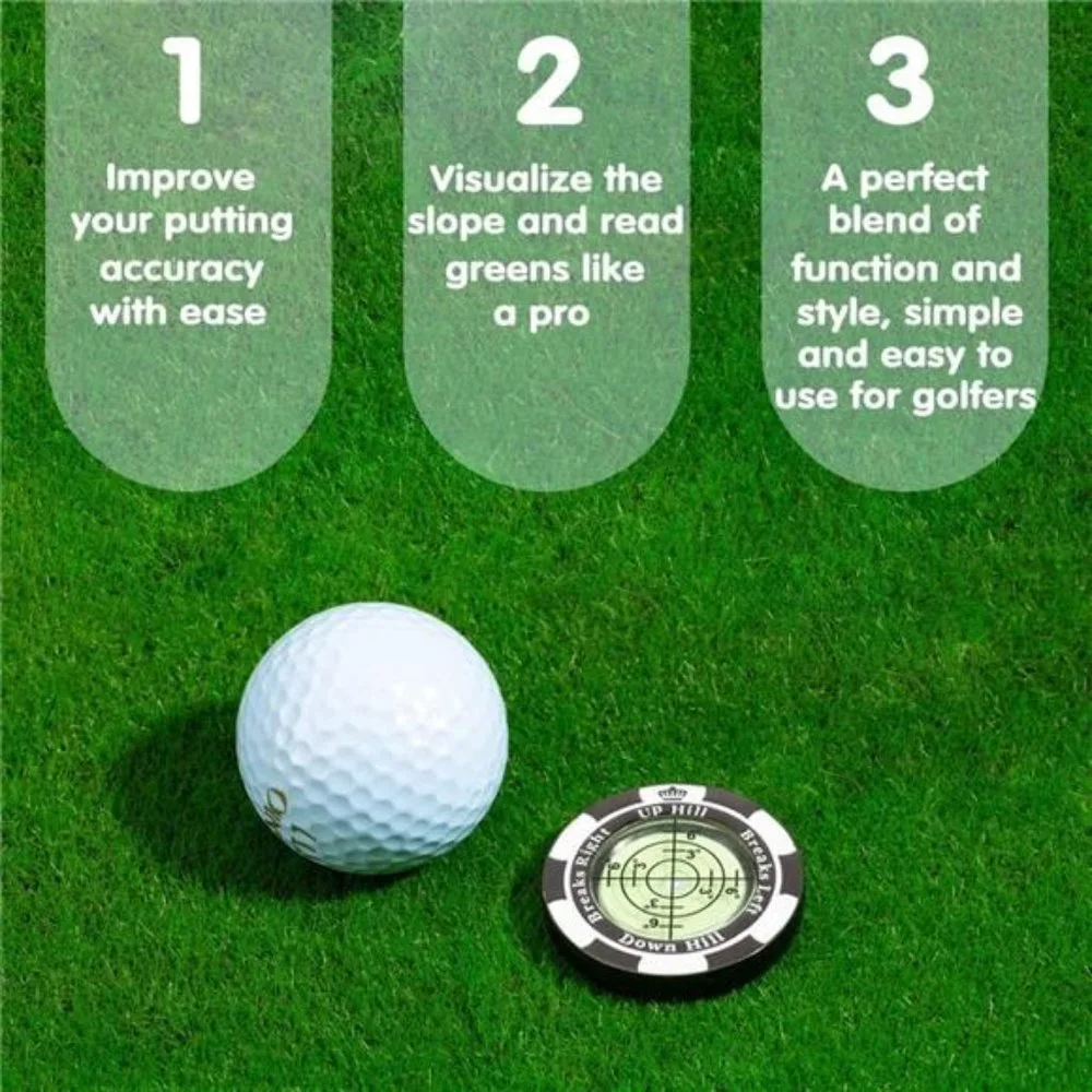 Golf Hat Clip Ball Marker with High Precision Green Reading Aid For Men - Picture 3 of 8